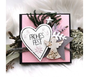 Stickserie ITH - Anhänger Weihnachtsherzen